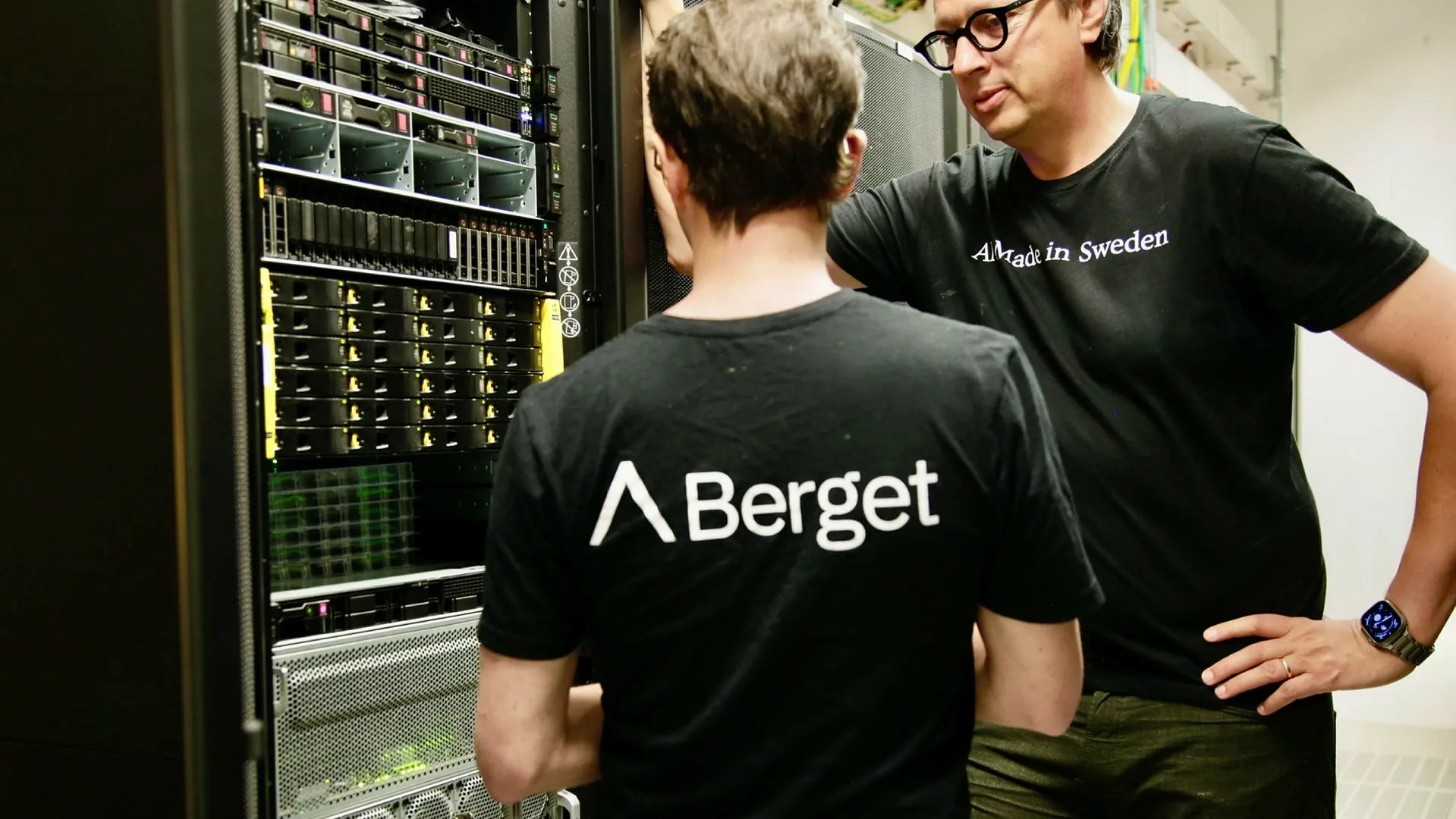 The Berget AI team at their servers